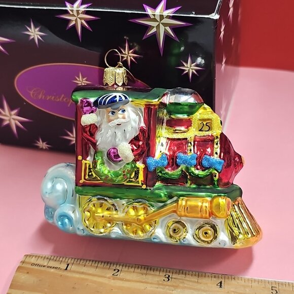 Lot (4) Christopher RADKO Glass Christmas Ornament - Santa, Bear, Penguin - Picture 10 of 11